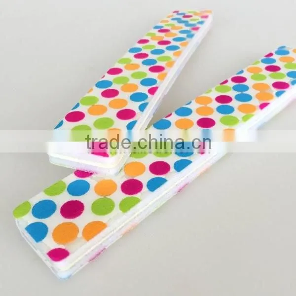 Korean quality custom personalized colorful double side nail file colorful sponge nail buffer manicure tools factory