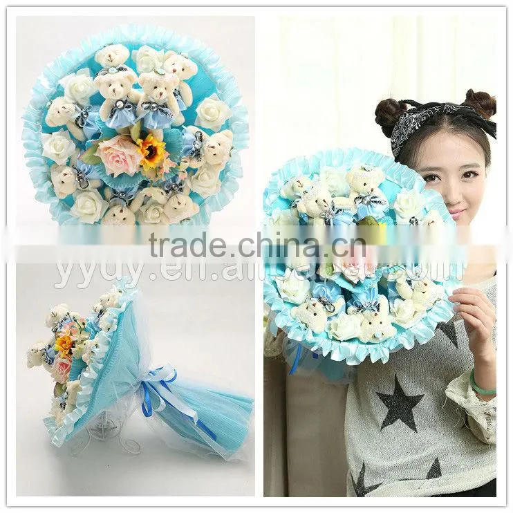 Stuffed Bear Bouquet Couple Wedding Gift