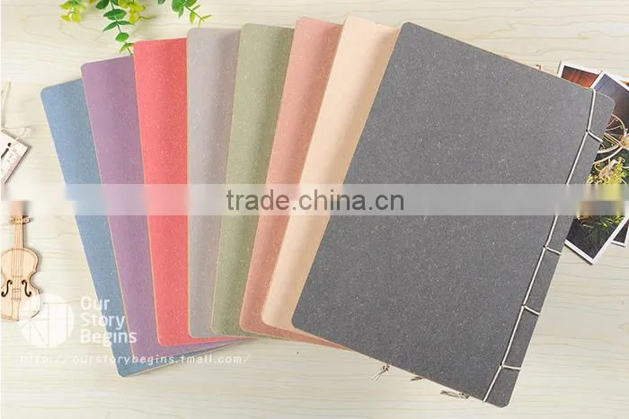 Sew Binding Pure Color Kraft Paper Notebook