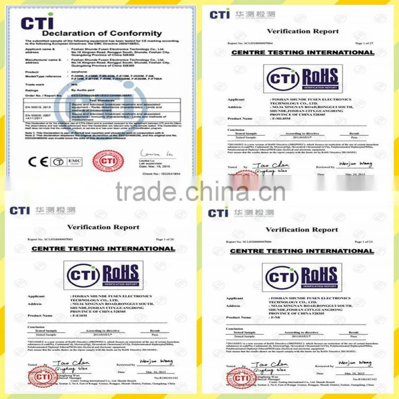 China OEM promotional metal earphone with mic