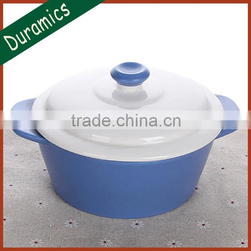 Ceramic soup pot with stock pot cover