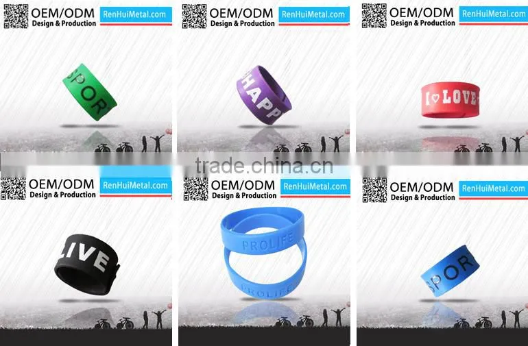 2016 wholsale durable custom silicone wristband