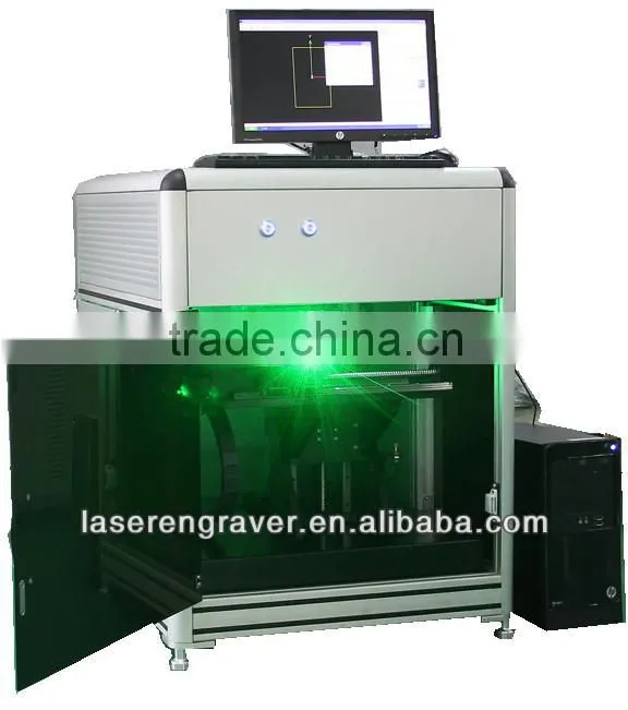 2014 Hot sale DW-4KB laser 3d crystal cube engraving and cutting machine