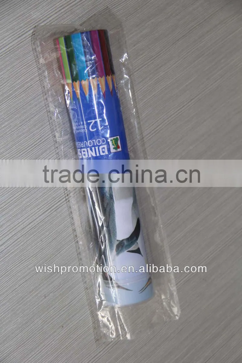 wooden color pencil in tube box