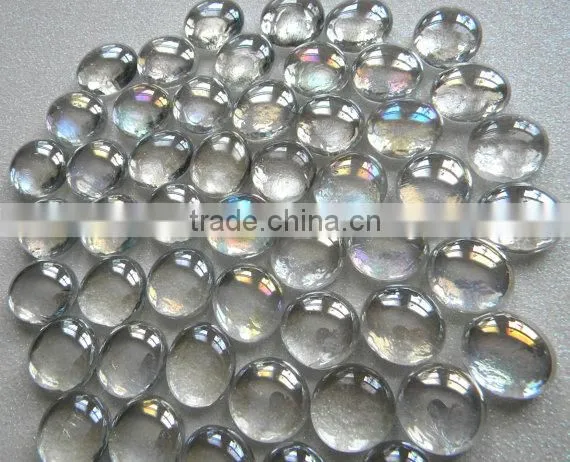 17-19mm, flat glass marble, glass gems, factory price