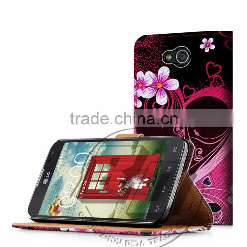 For LG Optimus G Pro 2 High Quality Print Card Holder Flip PU Folio Wallet Leather Case Cover Moible Phone Csae