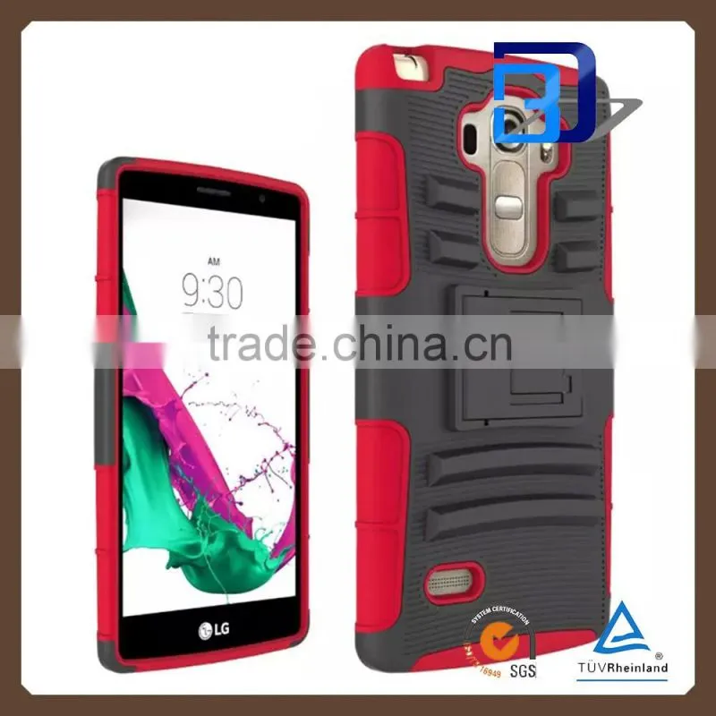 Best Quality Combo Heavy Duty Hybrid Rugged Rubber belt case Armor Case For LG G4 Vista factory price