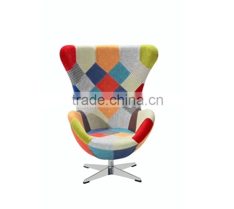 Patchwork cheap egg chair waiting room chairs