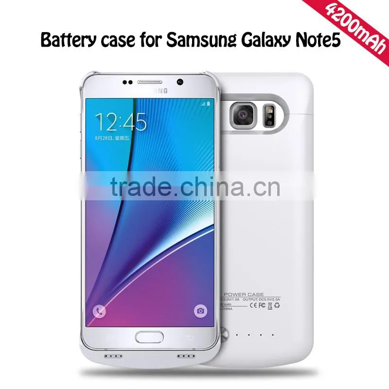 4200mAh External Battery Backup Charge Power Case Cover For Samsung Galaxy Note 5