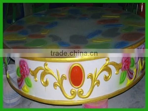 coin game machine 3/6 seats mini merry go round for children games