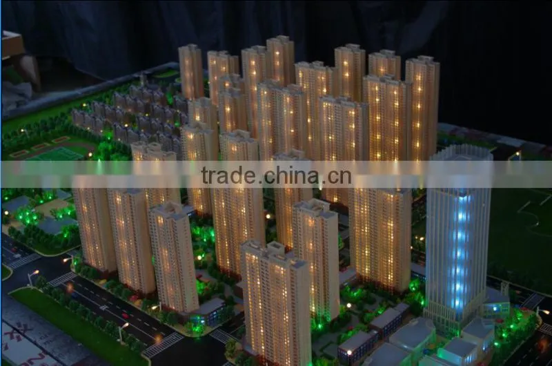 3D Maquette Apartment house building scale model making