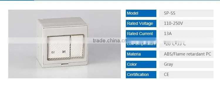 Outdoor Switcher Outdoor Switcher And Socket With Transparent Cover(SP-SS)