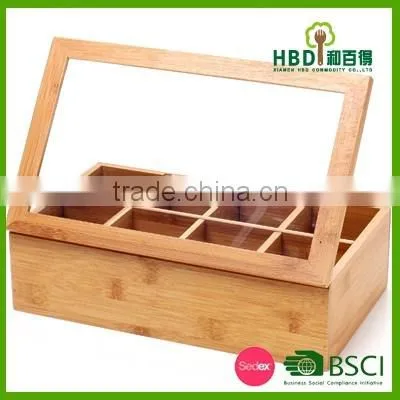 High quality hot selling bamboo tea box,tea bag box ,wood tea box