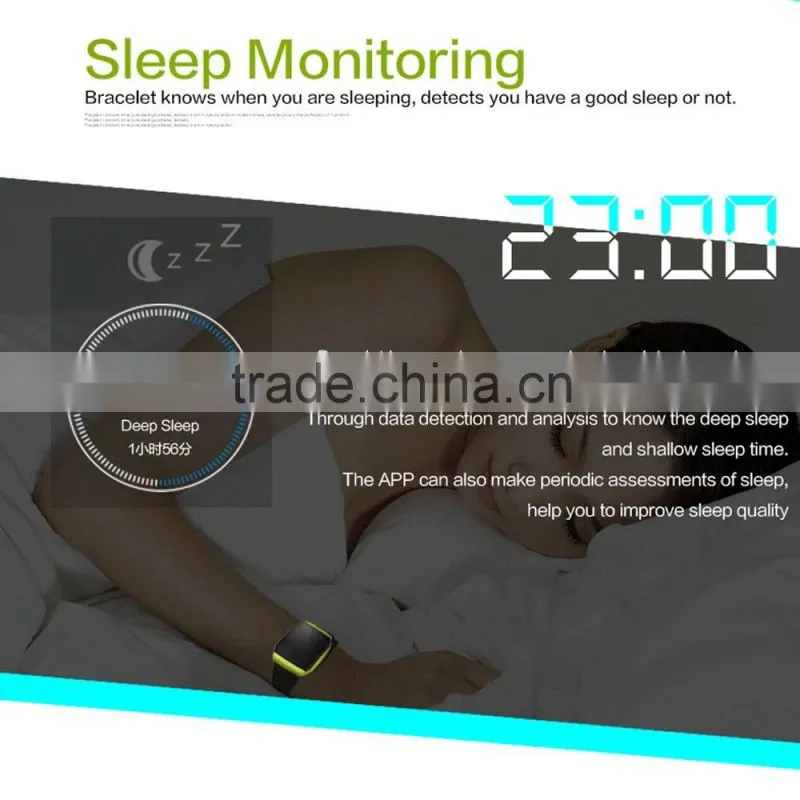 ports Smart Wristband E07S Bluetooth Smart Band Swimming Bracelet Vibrating Alarm for android and os system