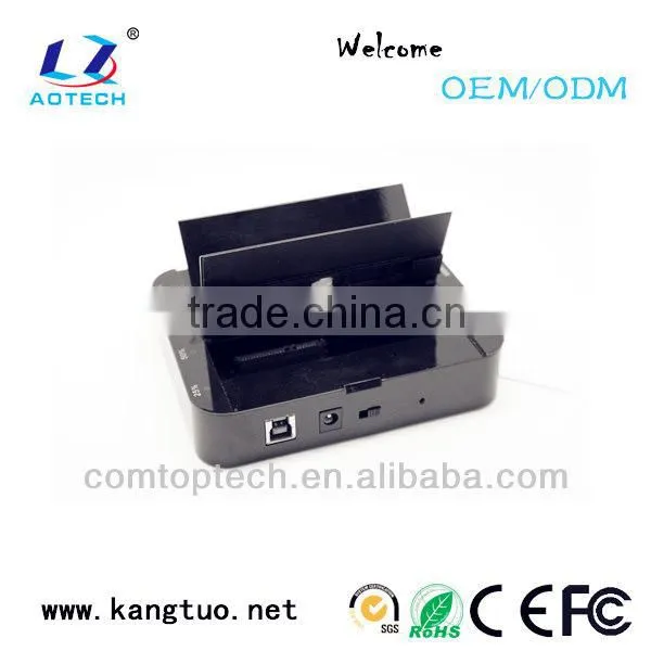 Two bay SATA for 2.5''/3.5'' clone/OTB/Raid function hdd docking station