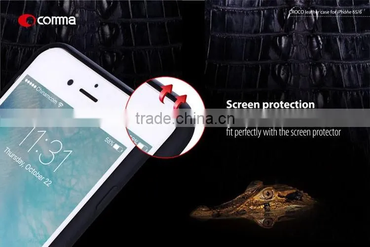 High Quality Croco Cowhide Leather TPU Case Cover For Iphone 6 6S 6 Plus 6S Plus