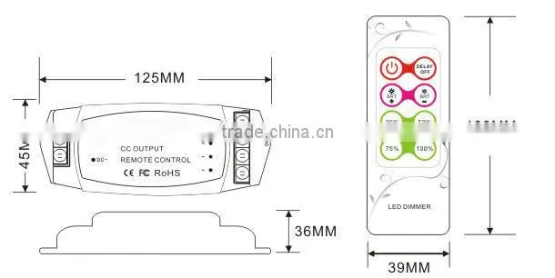 Remote control 700mA led dimming controller Constant Current PWM LED Dimmer led controller