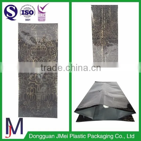 Custom-built a range of sizes (125g, 250g, 500g) coffee packaging vacuum bags valve with zippers