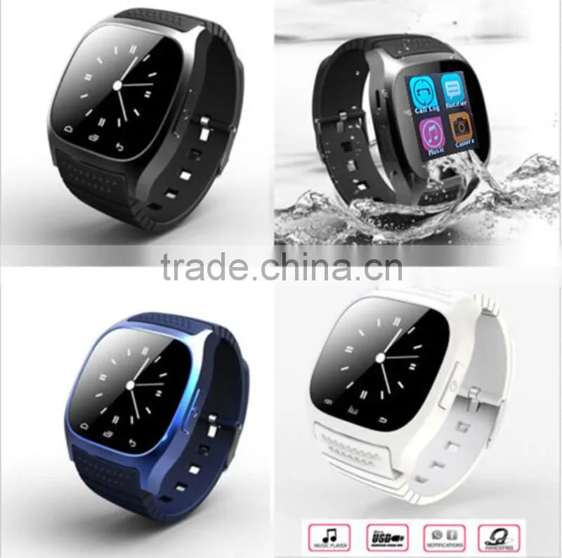 M26 Bluetooth Smart Wrist Watch Phone , Media Control/Hands-Free Calls/Pedometer/Anti-lost for IOS Android iPhone Samsung LG