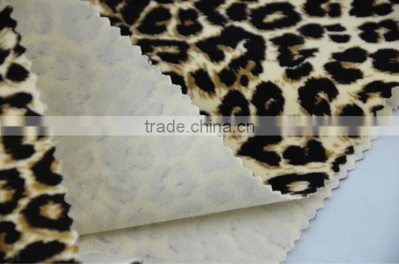 100%cotton velvet fabric leopard velvet fabric print velvet fabric