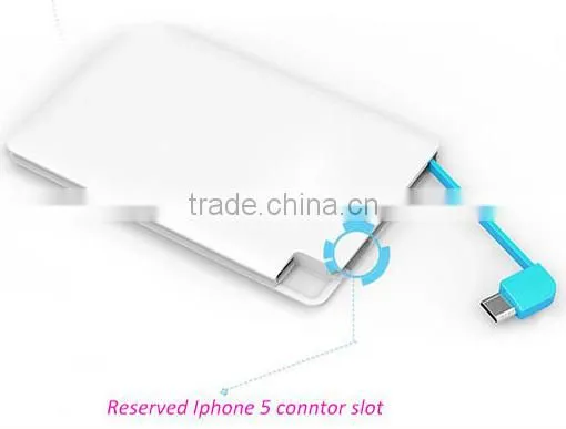 Promotional gife Super Slim Customized logo 5000mAh Portable Credit Card power bank