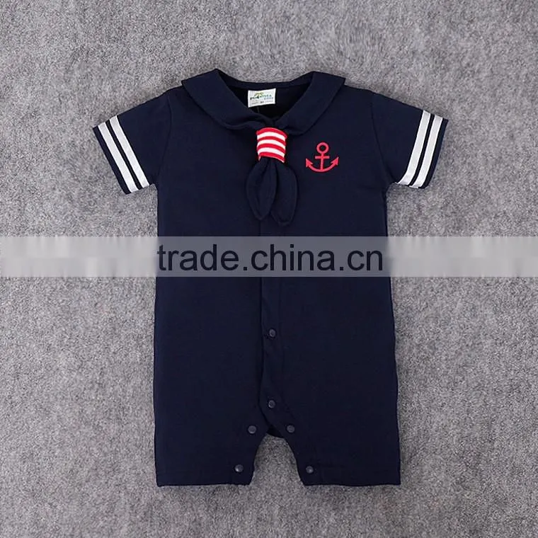 New arrive good quality orange sailor suit lovely cotton girls and boys baby clothes wholesale price