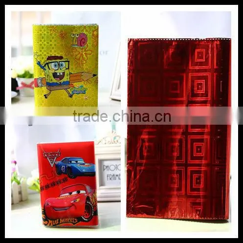 Yiwu silver laser book cover for school wholesaler