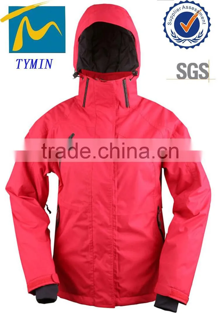 Hangzhou tymin outdoor factory womens gym wear hoodie snow ski snow jacket 6xl