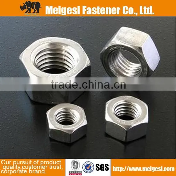 China Manufacture Supply high quality good price standard carbon steel white zinc plated hex thin nut