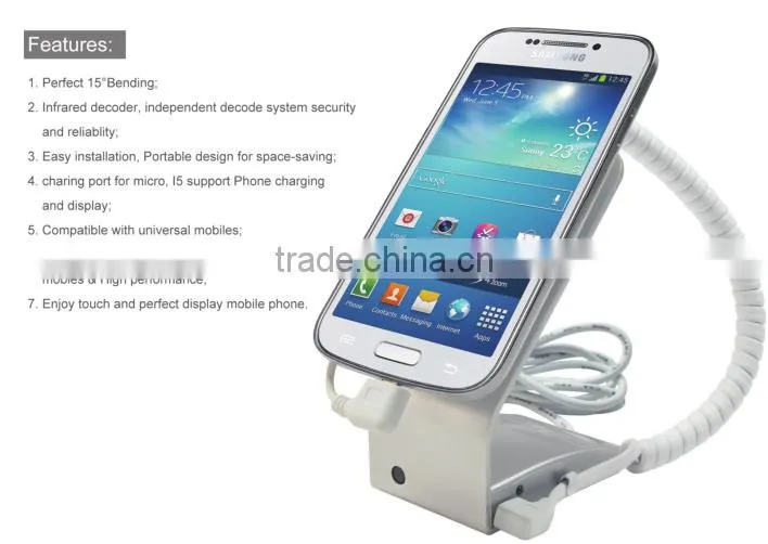 Factory NEW supported alarm and charge phone security stand