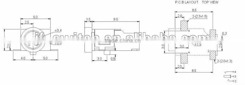 DC-035 3.0mm power dc jack