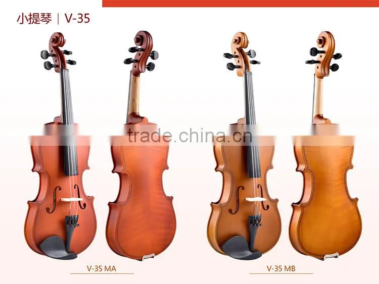 Chinese violin 1 / 4 1 / 2 4 / 4 with case, bow, rosin V35