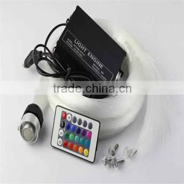 Fiber optic kits for ceiling decoration, fiber optic ceiling star lights for pool black fiber optic