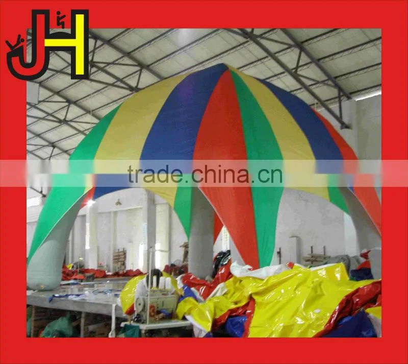 Factory Made PVC Tarpaulin Colorful Inflatable Spider Tent For Camping