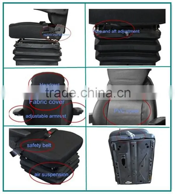Construction machine spare parts air suspension seat truck suspension seat(YJ03)