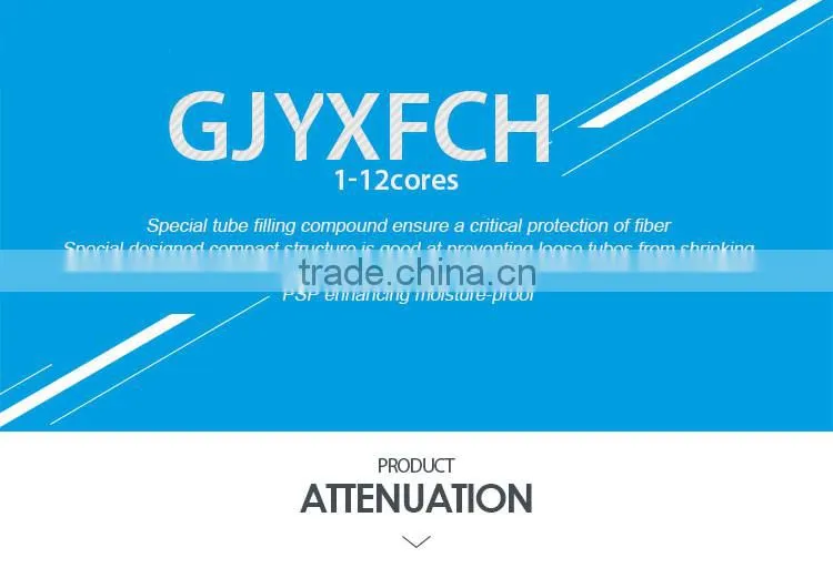 2 Fibers G657A outdoor Self-supporting FTTH Flat Drop Cable for Barbades cabling systems