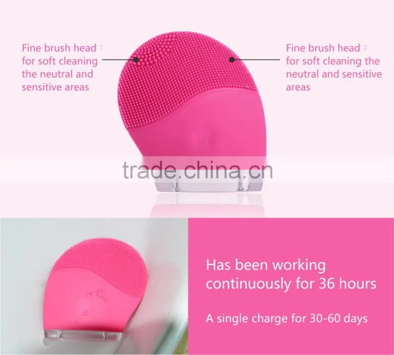 new skinyang Silicone facial cleanser brush, Face cleaning brush, Ultrasonic silicone facial massager
