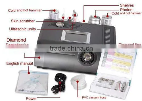 beauty salon equipment N95 5IN1 diamond dermabrasion with photon&ultrasound