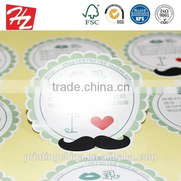 Excellent quality custom printed manufacturer paper sticker with CE certificate