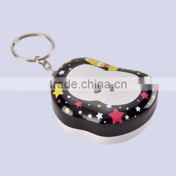 promotional wholesale round kids candy mint coin metal tin key chain