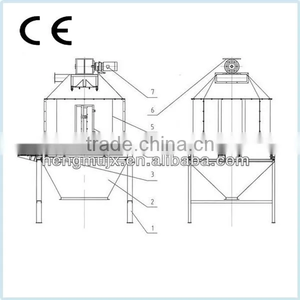 smooth material flowing and uniform discharging 4t/h evaporative cooling system