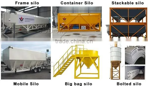 flexible silo horizontal/mobile cement silo powder used silo mini cement plant for sale