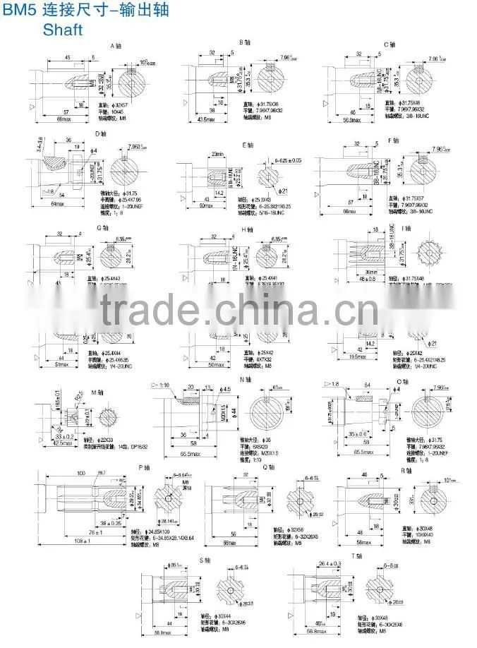 JSD factory BM5 Series of hydraulic Cycloid Motor for Bigger machines