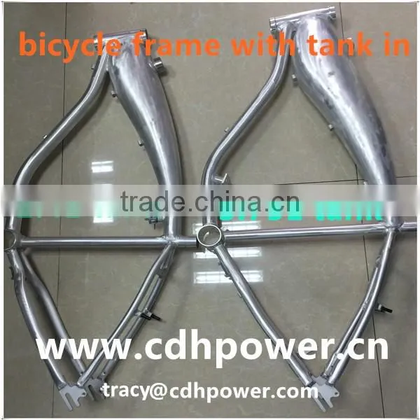 Alum gas tank frame for motorized bicycle/bicycle frame/fuel tank frame