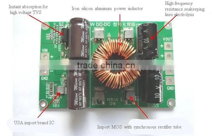 12V turn 5V15A75W car display power switch 5V 24V car power converter module thin bare board