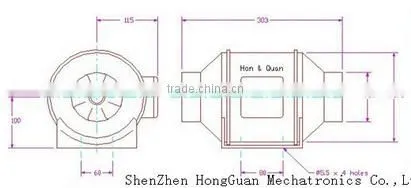 HF-200P brushless dc motor ventilation fan