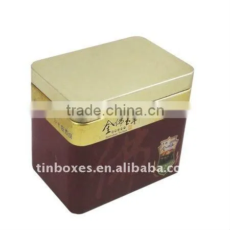 Tin box factory sell rectangle chinese tea tin