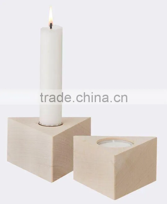 High Quality Triangle Wooden Candle Holder Bougie Stand
