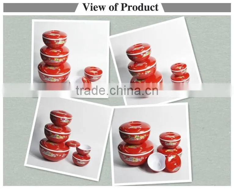 Hot selling 5 pieces microwave plastic food storage container set with competitive price