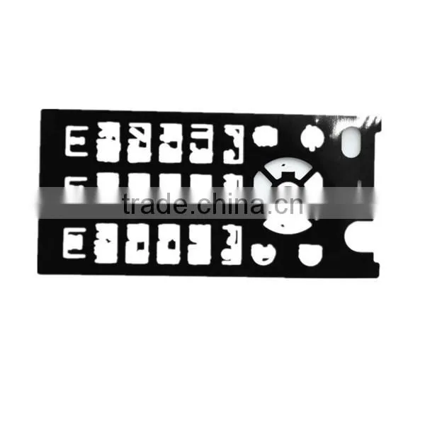 Eco-friendly silicone overmold waterproof PET sheet mobile phone keypad